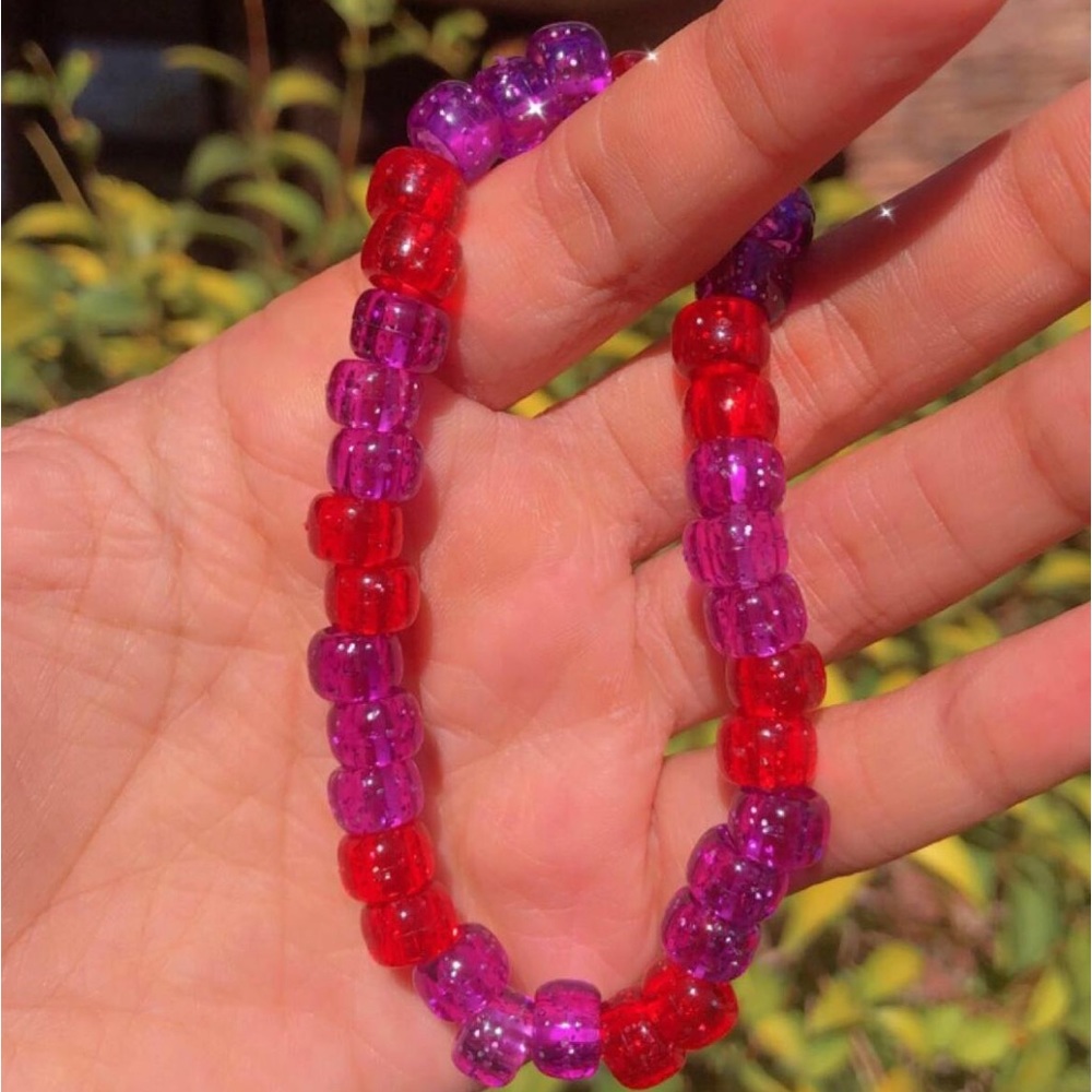 Vibrant hand beaded bracelet
